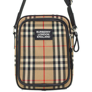 Burberry Check Leather Crossbody Bag Shoulder